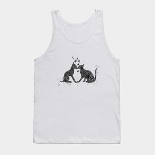 Cat and dog kissing Tank Top